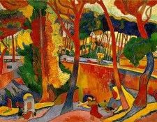 Derain The Turning Road, LEstaque 1906 129.5x195. Дерен, Андре Луис