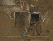Whistler James Abbott McNeill Note In Pink And Brown. ,   