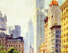 cooper lower broadway in wartime 1917. , C