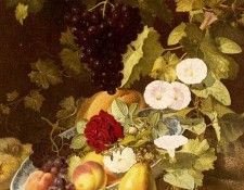Ottensen Otto Didrik A Still Life With Fruit Flowers And A Vine. �������, ���� ������