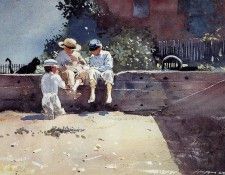 Homer Winslow Boys and Kitten. , 