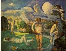 CeZANNE LES BAIGNEURS AU REPOS,1875-76, BARNES FOUNDATION. , 