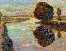 Toorop Jan Landscape with canal Sun. Toorop, 