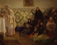Gil Jose Benlliure Oyendo misa Rocafort.   Benlliure 