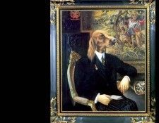 dog portraits csg010 the dancing clumbards. , 