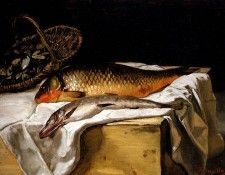 Bazille Frederic Still Life With Fish. , 