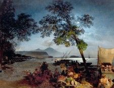 Summer Evening in the Bay of Naples. Achenbach, �������