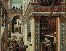 CRIVELLI ANNUNCIATION WITH SAINT EMIDIUS, 1486, NG LONDON.  