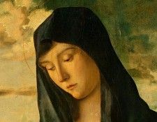 BELLINI,G. MADONNA AND CHILD IN A LANDSCAPE, C. 1480, DETALJ. , 