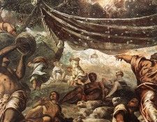 Tintoretto The Miracle of Manna detail. , 