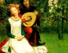 Howard Pyle He Sang For Her as They Sat in the Garden, 1904 sqs. , 