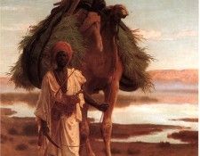 Nubian Leading a Laden Camel along the Banks of the Nile. , 