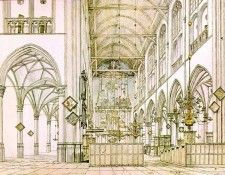 SAENREDAM Pieter Jansz Interior Of The Church In Alkmaar. Saenredam, ����� Jansz