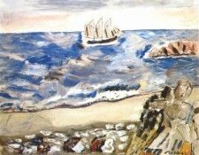 marin boat sea and rocks 1943. �����