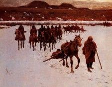 SDC 17 Henry Farny The Departure Of The Buffalo Hunt 1912. , HF