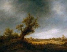 Ostade van Adriaen Landscape with an old oak Sun. , 