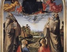 GHIRLANDAIO Domenico Christ In Heaven With Four Saints And A Donor. , 