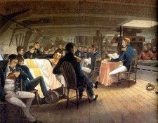 MPA Augustus Earle Divine Service on board a British Frigate, H.M.S. Hyperion, 1820 sqs. , 