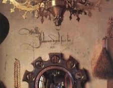 Eyck Jan van Portrait of Giovanni Arnolfini and his Wife detail 3. ,  