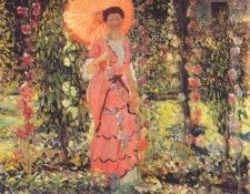 frieseke hollyhocks 1912-13. Frieseke,  