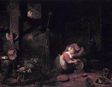 Der Alte Und Die Kuchenmagd After david Teniers D J. ����������� ��������� �����