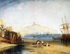 Turner Joseph Mallord William Scarborough Town and Castle Morning Boys Catching Crabs. ,   