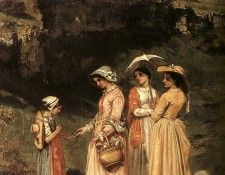 Courbet The Ladies of the Village Giving Alms to a Cowherd i. , 