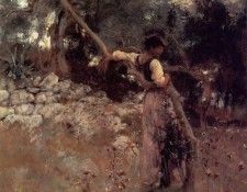 Sargent John Singer Capri Girl aka Among the Olive Trees Capri. ,  