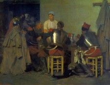 Cuirassiers at the Tavern. Regamey, 