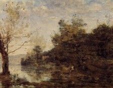 Corot Cowherd by the Water. , --