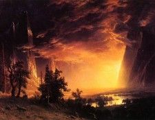Bierstadt Albert Sunset in the Yosemite Valley. , 