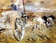 The Tombereau at the Porte dAsieres. Boldini, ��������