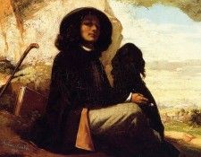 Courbet Gustave Self Portrait with a Black Dog. �����, ������