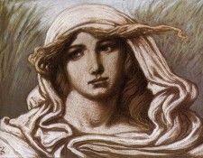 Vedder Elihu Head of a Young Woman 1900. , 