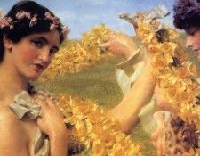 Lawrence Alma-Tadema - Quand les Fleurs reviennent (detail), De. - 