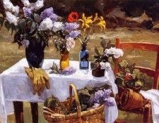 Helmut Gransow - Garden Still Life with Basket, De. Gransow, 