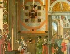 Carpaccio The Ambassadors Depart, 1494, 280x253, Gallerie de. , 