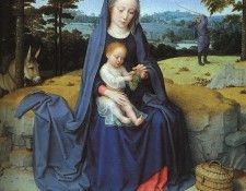 David,G. The Rest on the Flight into Egypt, 1510, 45x45 cm, . �����, �����