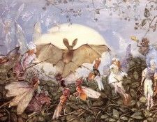 Fitzgerald John Anster Fairy Hordes Attacking A Bat. ������������, ���� Anster