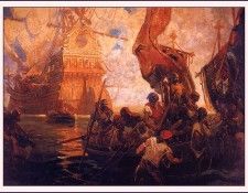 bs-ahp- Dan Sayre Groesbeck- Landing Of Cabrillo. Groesbeck,  Sayre