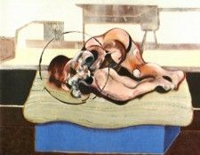 Bacon Three Studies of figures on Beds, Center 1972. , 