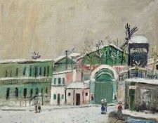 Moulin de la Galette sous la neige 1938. �������, �����