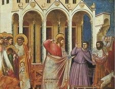 Giotto   Scrovegni   [27]   Expulsion of the Money changers from the Temple.   