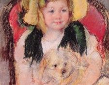 Sara with her dog. ������ ����