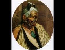 The last of the cannibals Tumai Tawhiti 1913 75x62cm. , 