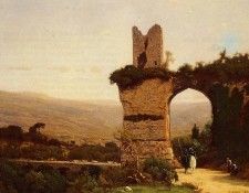 Inness George The Commencement of the Galleria aka Rome the Appian Way. , 