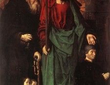 The Portinari Triptych ca 1475 Left panel (Sts Anthony And Thomas With Tommaso Portinari). ,   