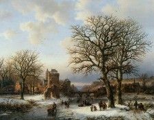Koekkoek Barend C Winterlandscape Sun. Koekkoek, Barend 