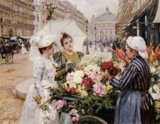 The Flower Seller Avenue de LOpera Paris. Schryver, - 