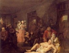 Hogarth The rakes progress  The rake in Bedlam 1735 625x. ������, ������